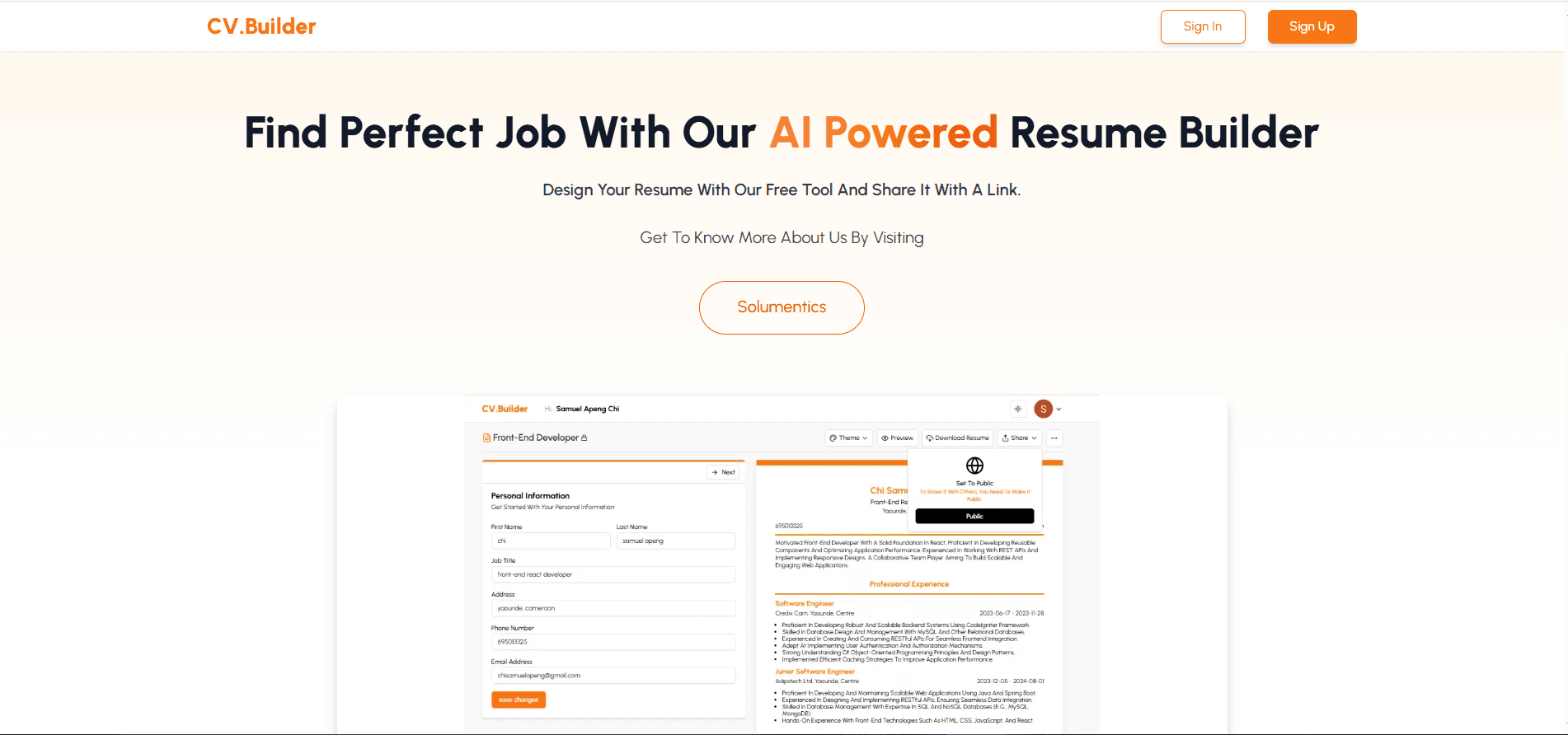 CVBuilder — AI-Powered Resume Generator